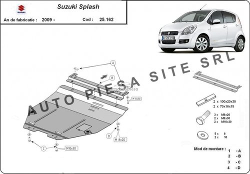 Scut metalic motor Suzuki Splash fabricat incepand cu 2009 APS-25,162 piesa NOUA