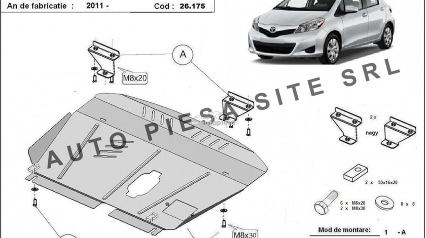 Scut metalic motor Toyota Yaris fabricata incepand cu 2011 APS-26,175 piesa NOUA