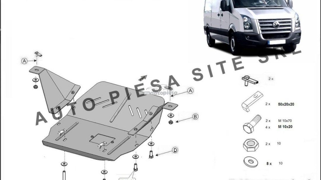 Scut metalic motor VW Crafter fabricat incepand cu 2006 APS-27,310 piesa NOUA