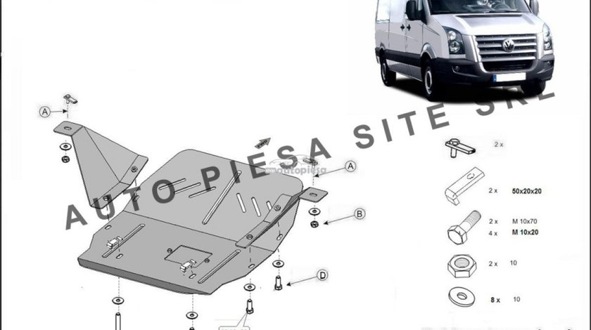 Scut metalic motor VW Crafter fabricat incepand cu 2006 APS-27,310 - produs NOU