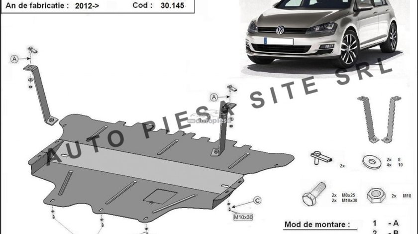 Scut metalic motor VW Golf 7 VII fabricat incepand cu 2012 APS-30,145 - produs NOU