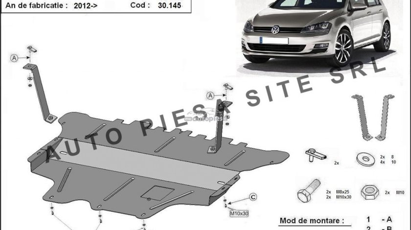 Scut metalic motor VW Golf 7 VII fabricat incepand cu 2012 APS-30,145 piesa NOUA