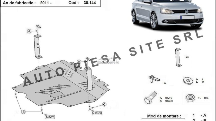 Scut metalic motor VW Jetta 4 IV fabricat incepand cu 2011 APS-30,144 piesa NOUA