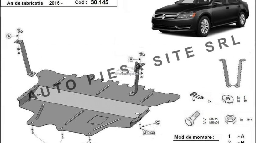 Scut metalic motor VW Passat (3G2, 3G5) fabricat incepand cu 2015 APS-30,145 piesa NOUA