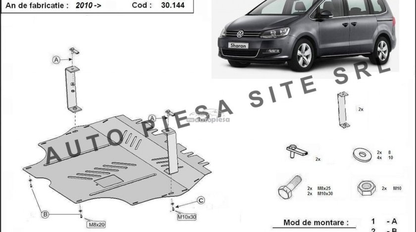 Scut metalic motor VW Sharan (7N) fabricat incepand cu 2010 APS-30,144 piesa NOUA