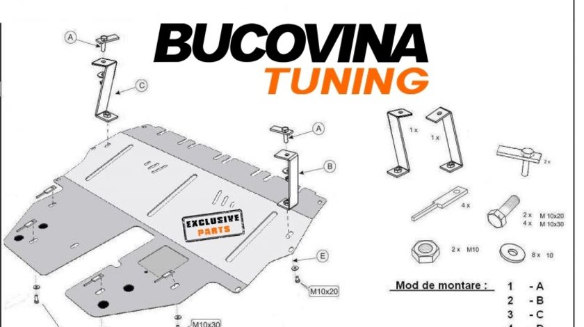 SCUT METALIC PENTRU Audi A1, Cordoba 6L2, Ibiza 6L, Fabia, Polo9N