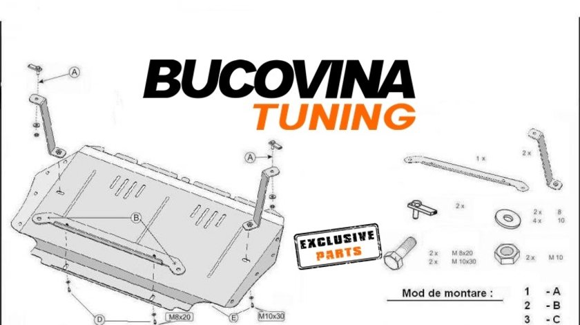 SCUT METALIC pentru Audi A3 8P, Altea, Toledo, Octavia, Jetta