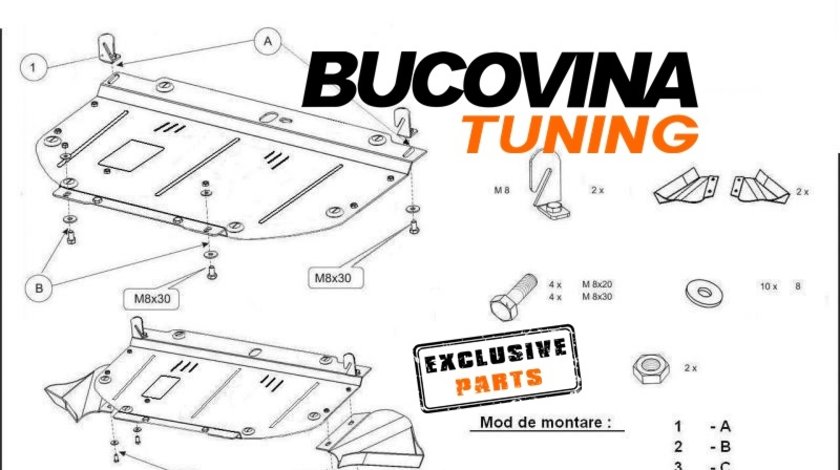 SCUT METALIC pentru Audi A4 B5, Volkswagen Passat 3B