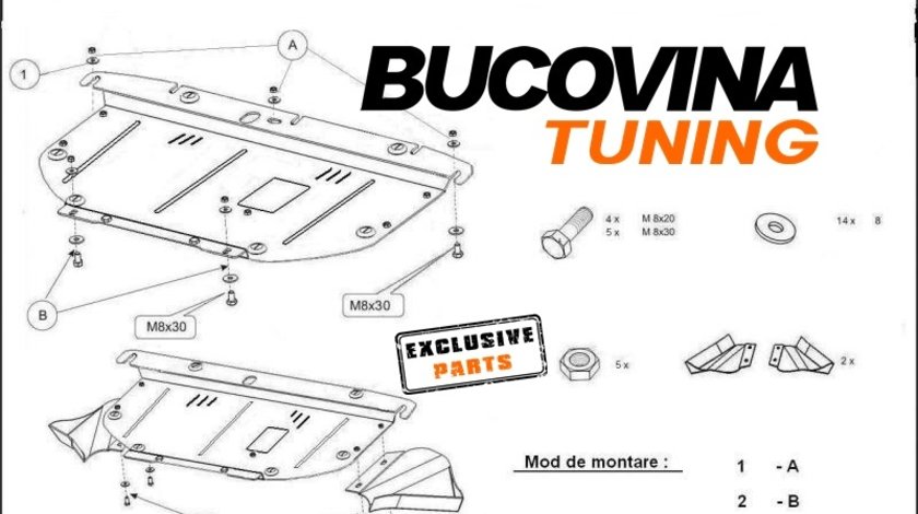 SCUT METALIC pentru Audi A4 B7, Exeo, Superb, Passat B6