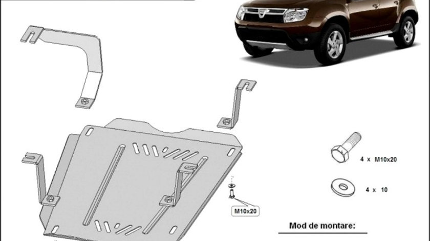 Scut metalic pentru rezervor Dacia Duster I 2010-2013