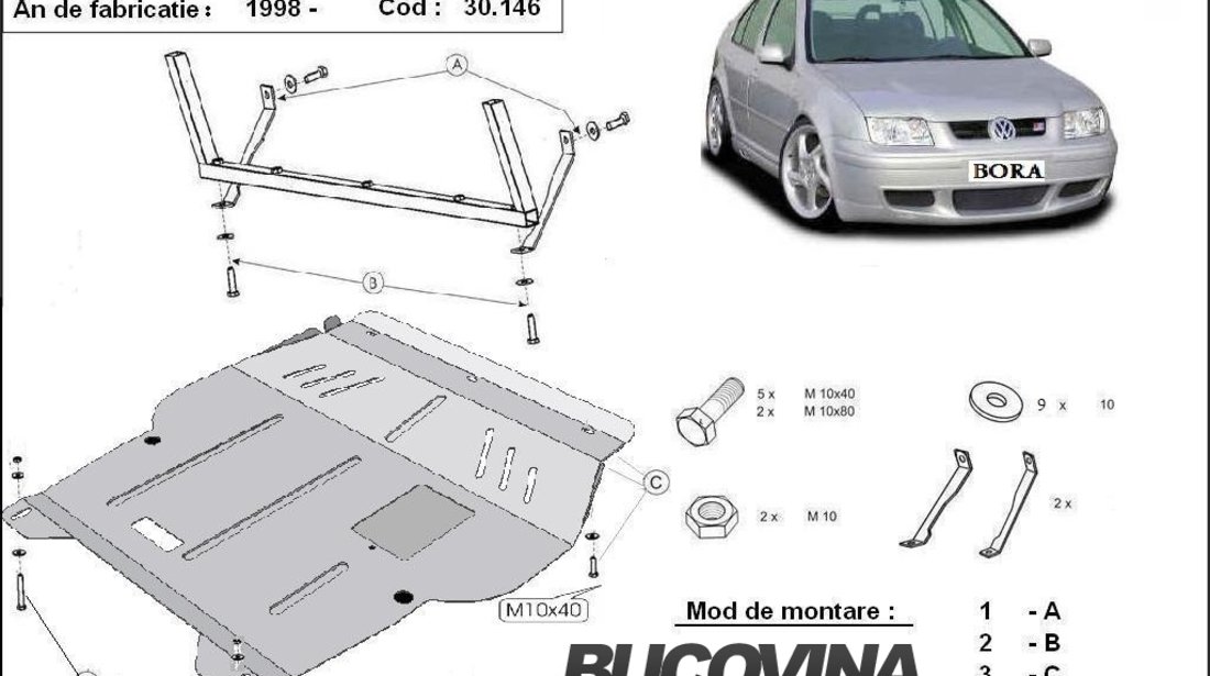 SCUT METALIC  PENTRU VW BORA