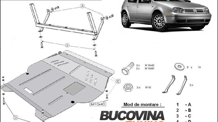 SCUT METALIC PENTRU VW GOLF 4 / BORA