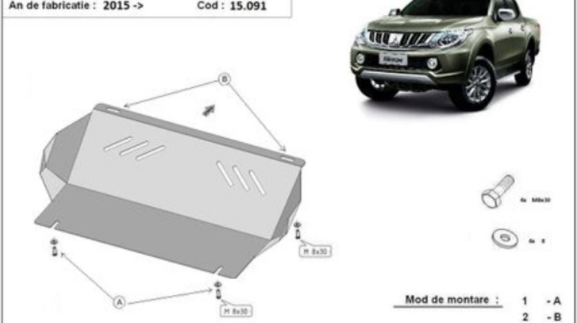 Scut metalic radiator Mitsubishi L200 2015-prezent