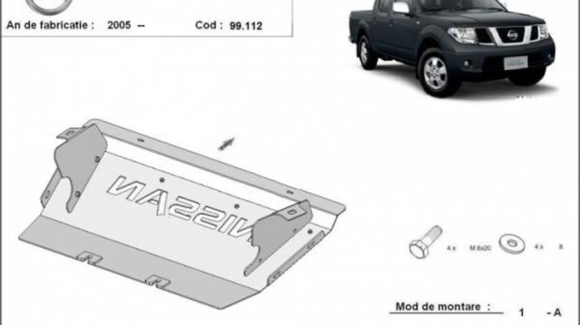 Scut metalic radiator Nissan Navara D40 2005-2016