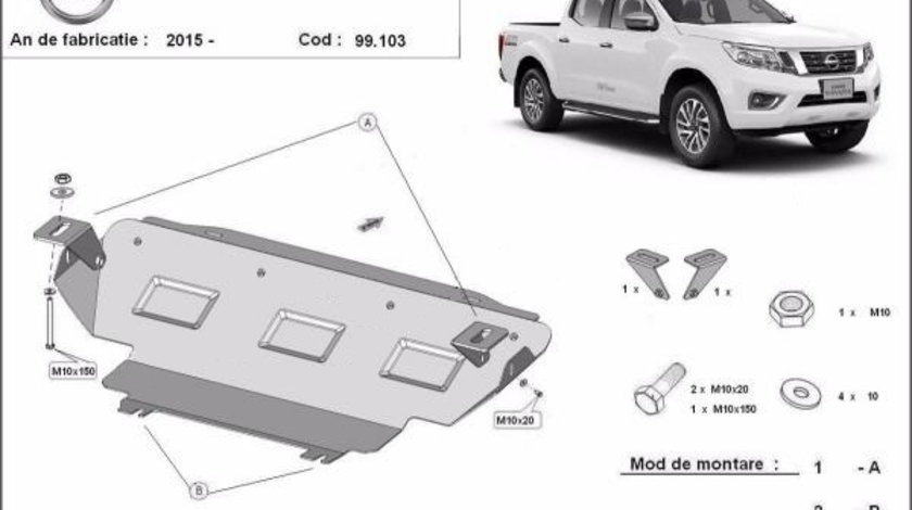 Scut metalic radiator Nissan Navara NP300 2015-prezent