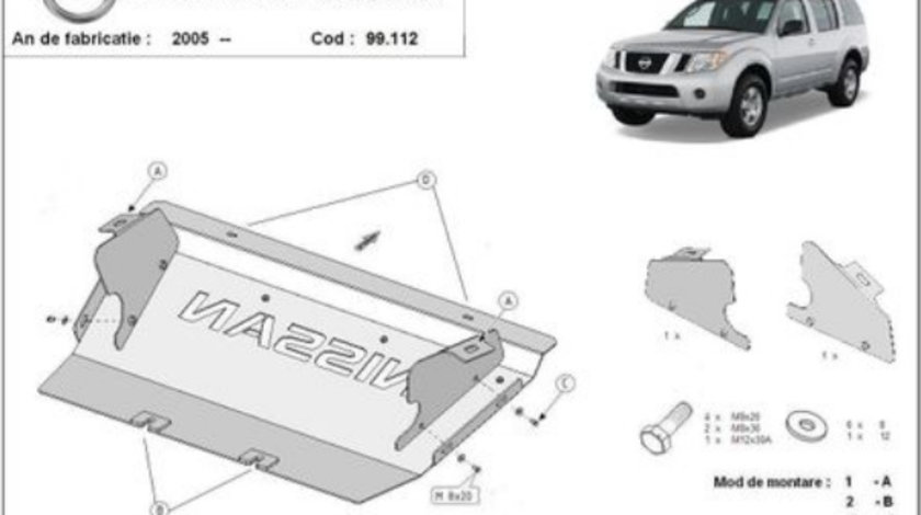 Scut metalic radiator Nissan Pathfinder 2005-2014