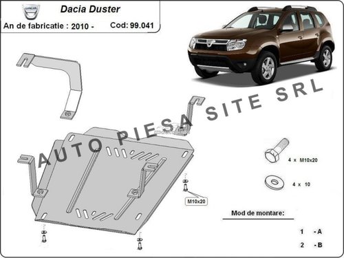 Scut metalic rezervor Dacia Duster fabricata incepand cu 2010 APS-99,041 piesa NOUA