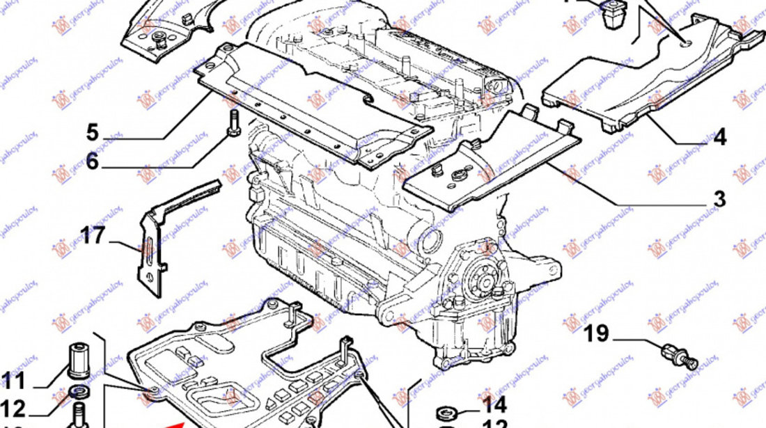 Scut Motor - Alfa Romeo 166 1998 , 60656852