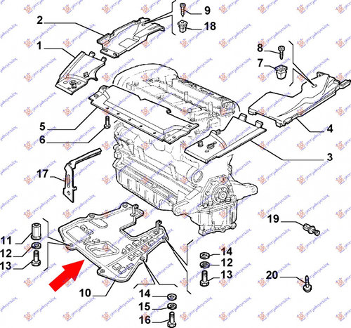 Scut Motor - Alfa Romeo 166 1998 , 60656852
