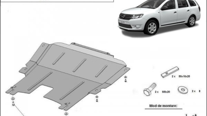 Scut motor aluminiu Dacia Logan MCV 2013-2020