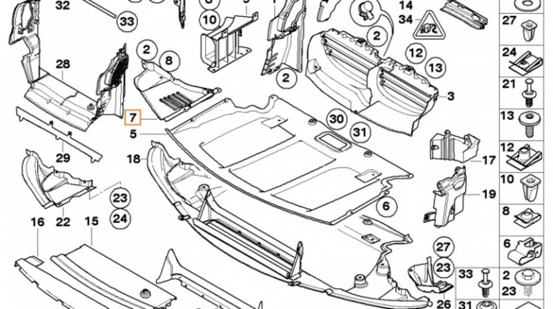 Scut Motor Dreapta Am Bmw Seria 5 E60 2003-2010 51717033754