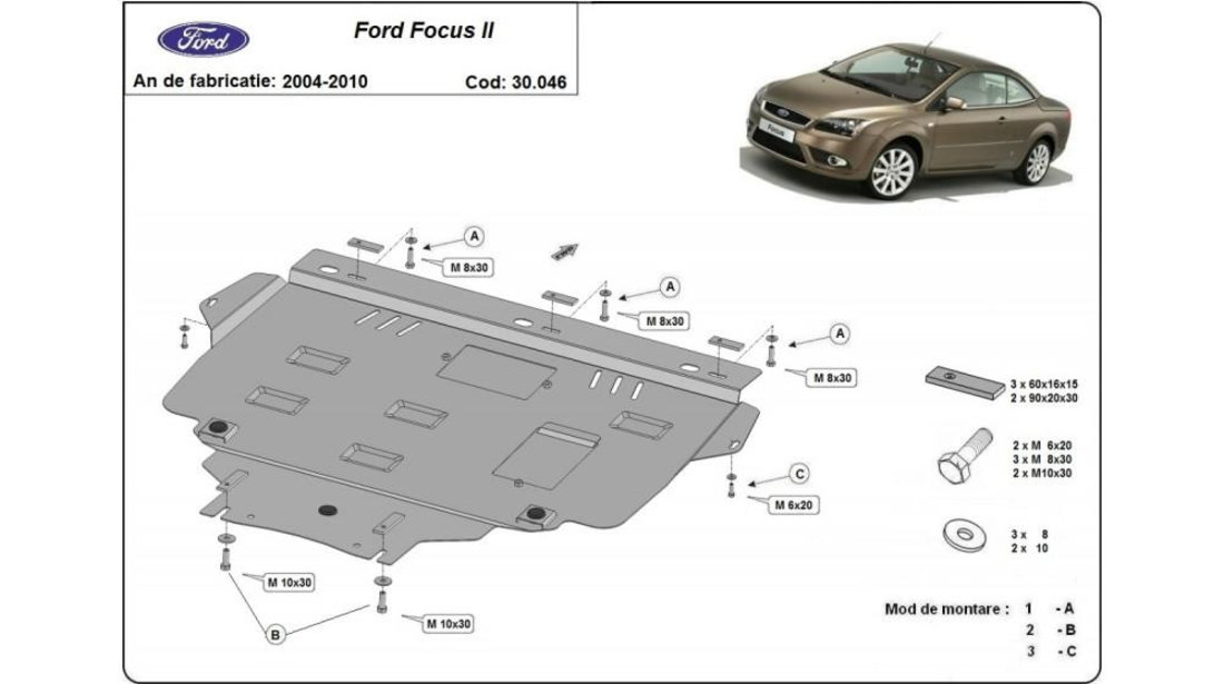 Scut motor metalic 2 Ford Focus 2 (2004-2010) [DA_] #5