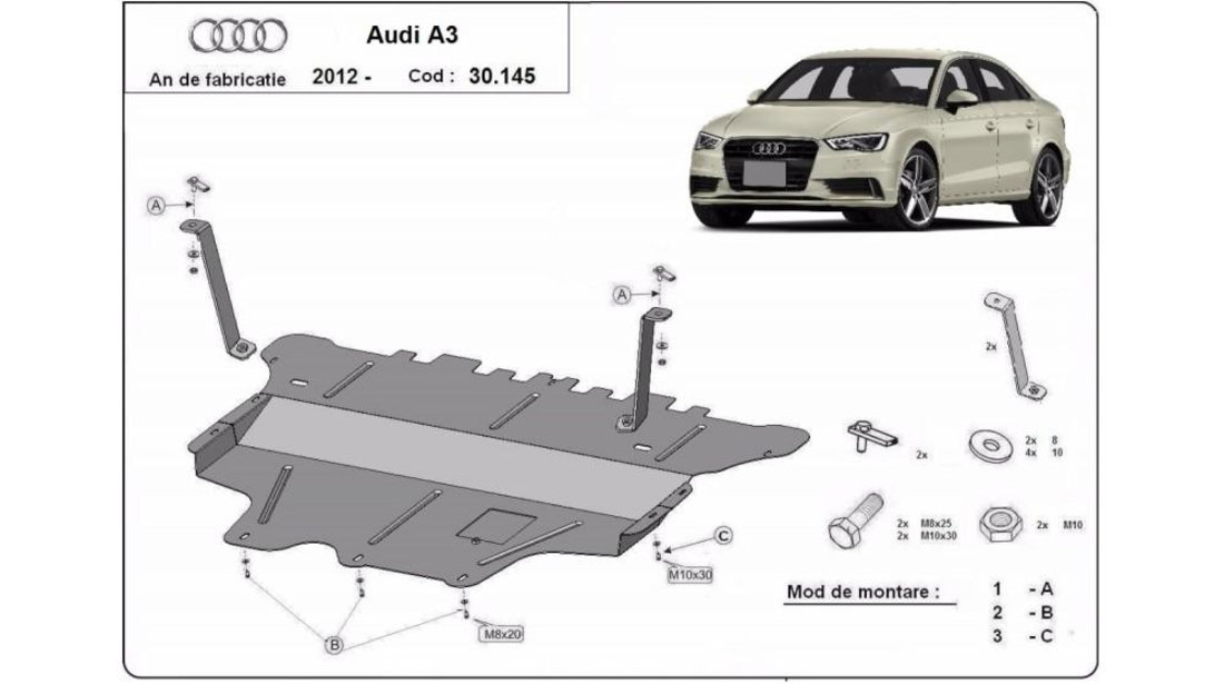 Scut motor metalic (8v) - cutie viteza manuala Audi A3 (2013->) [8VS,8VM] #5