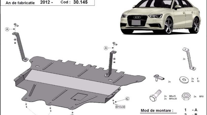 Scut motor metalic Audi A3 8V Cutie Manuala 2013-2020