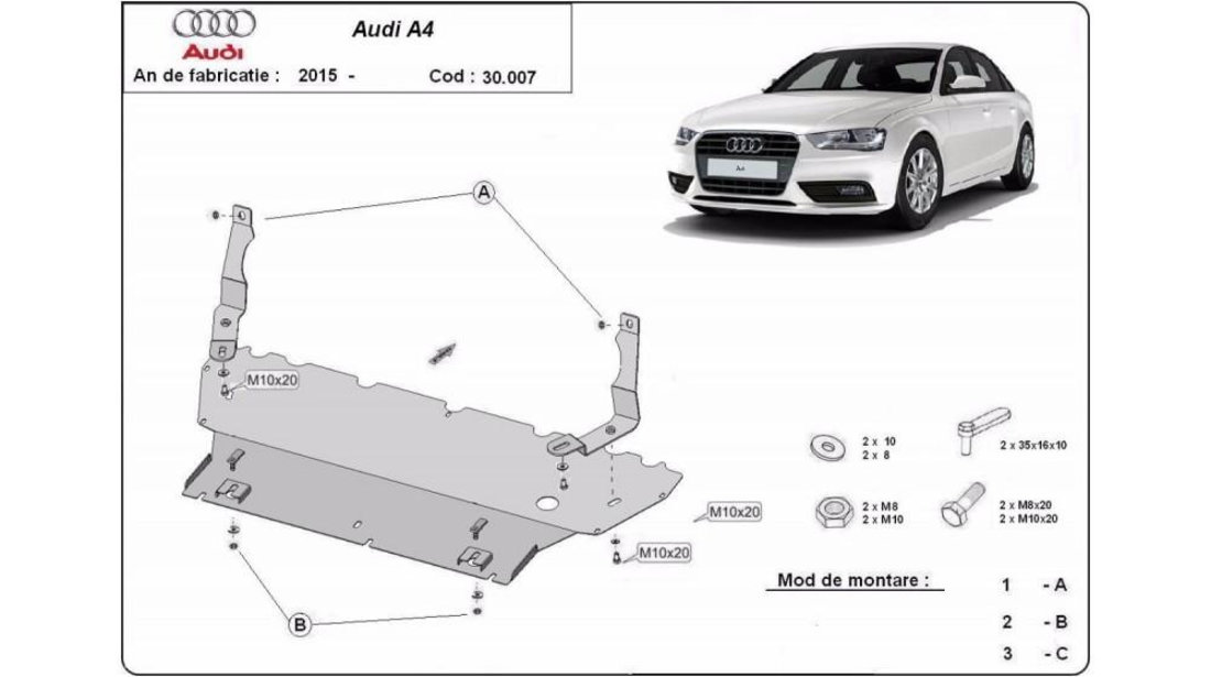 Scut motor metalic Audi A4 Allroad (2016->) [8WH,B8] #5