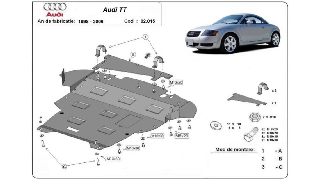 Scut motor metalic Audi TT (1998-2000) [8N] #5