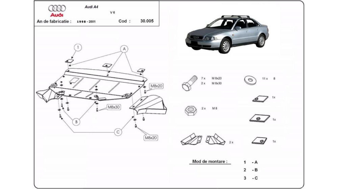 Scut motor metalic b5 Audi A4 (1994-2000) [8D2, B5] #5