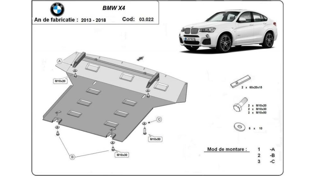 Scut motor metalic bmw seria x4 BMW X4 (04.2014-> )[F26] #5