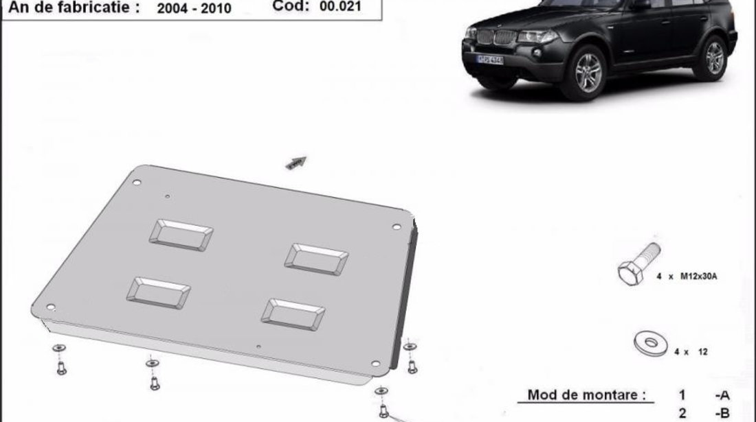 Scut motor metalic Bmw X3 E83 2004-2010