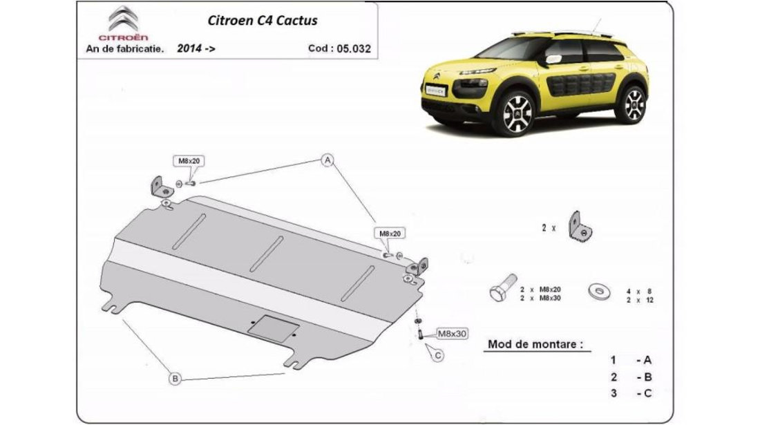 Scut motor metalic cactus Citroen C4 CACTUS (2014->) #5