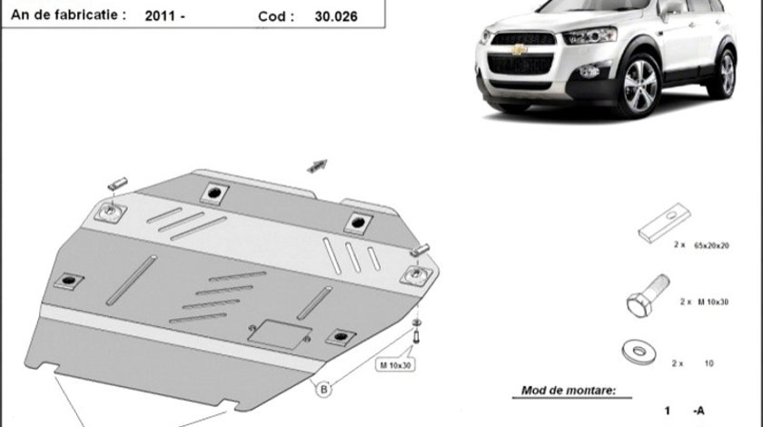 Scut motor metalic Chevrolet Captiva 2011-2018