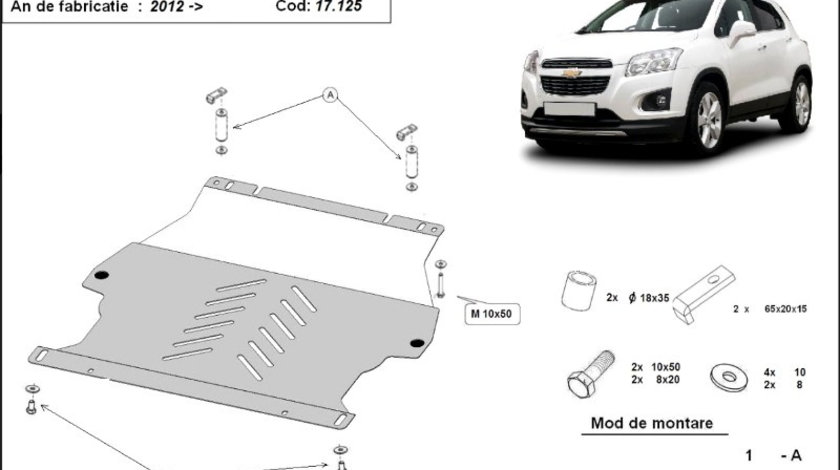 Scut motor metalic Chevrolet Trax 2013-2020