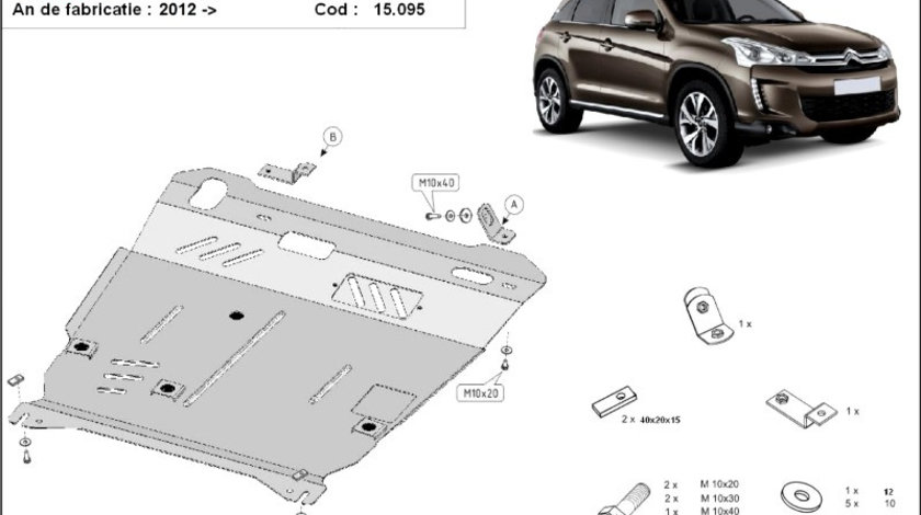 Scut motor metalic Citroen C4 Aircross 2012-2018