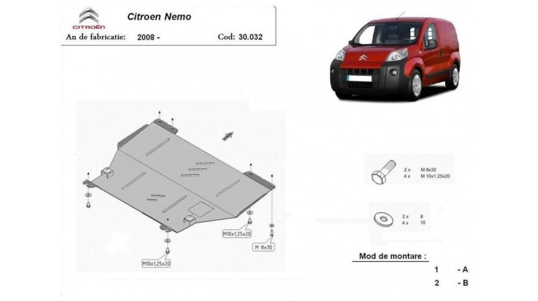 Scut motor metalic Citroen Nemo (2008->) [AA_] #5