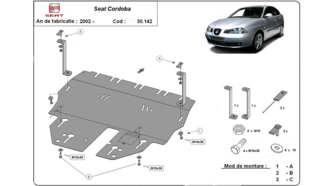 Scut motor metalic (cutie de viteza manuala) benzina Seat Cordoba (2002-2009)[6L2] #5