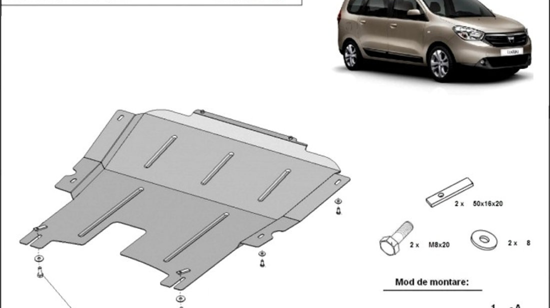 Scut motor metalic Dacia Lodgy 2012-prezent