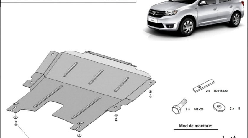 Scut motor metalic Dacia Logan 2013-2020