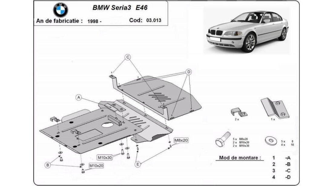 Scut motor metalic e46 - benzina BMW Seria 3 (1998-2005) [E46] #5