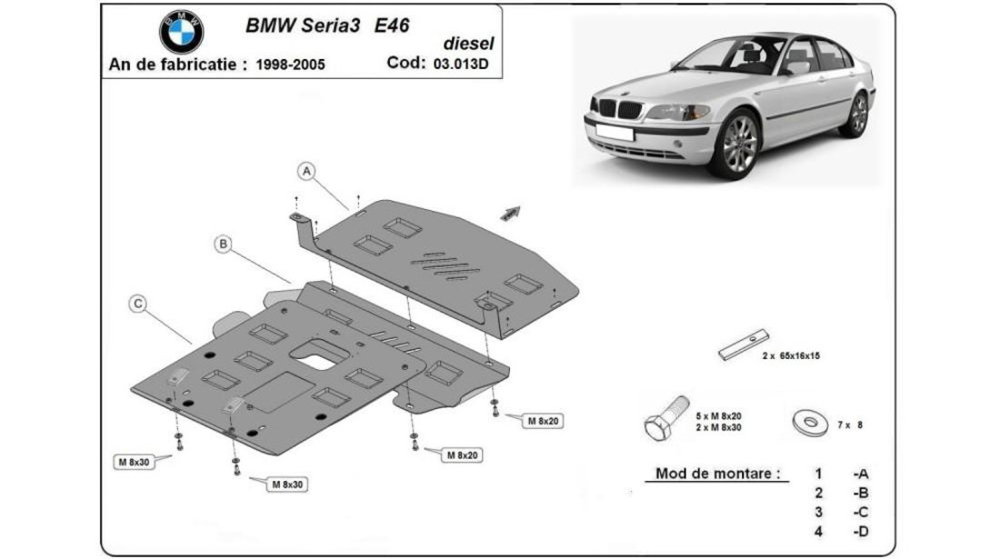 Scut motor metalic e46 - diesel BMW Seria 3 (1998-2005) [E46] #5