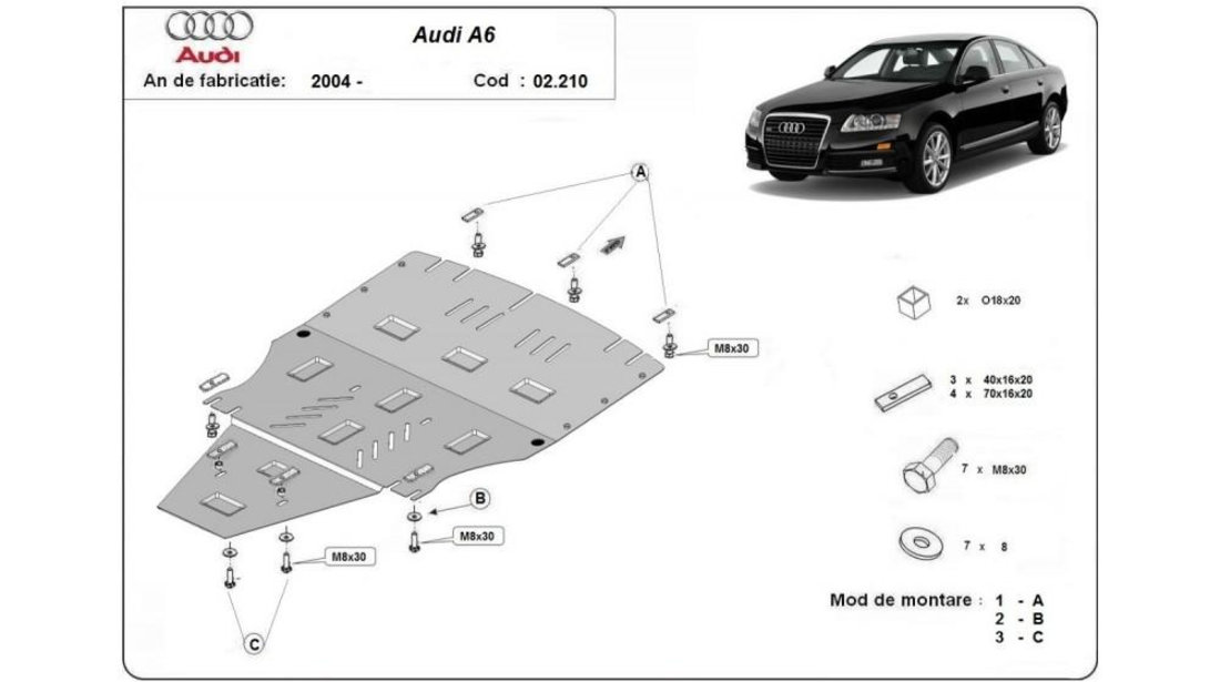 Scut motor metalic , fara laterale Audi A6 AVANT (2004-2008) [4F5,C6] #5