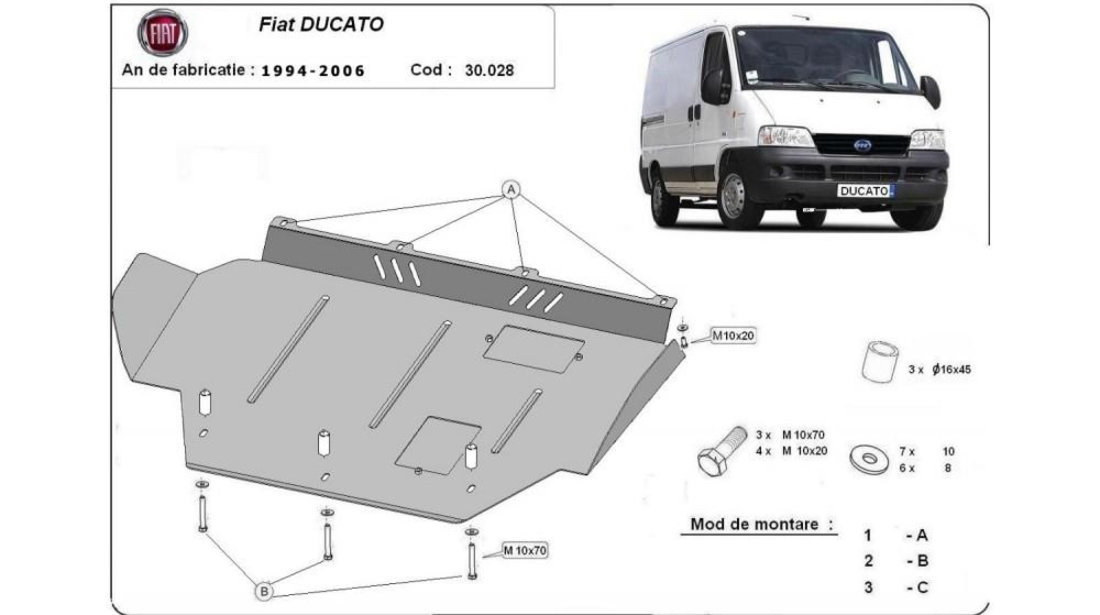 Scut motor metalic Fiat Ducato (1994-2002) [230] #5