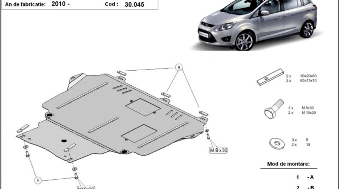 Scut motor metalic Ford C-Max 2010-2019