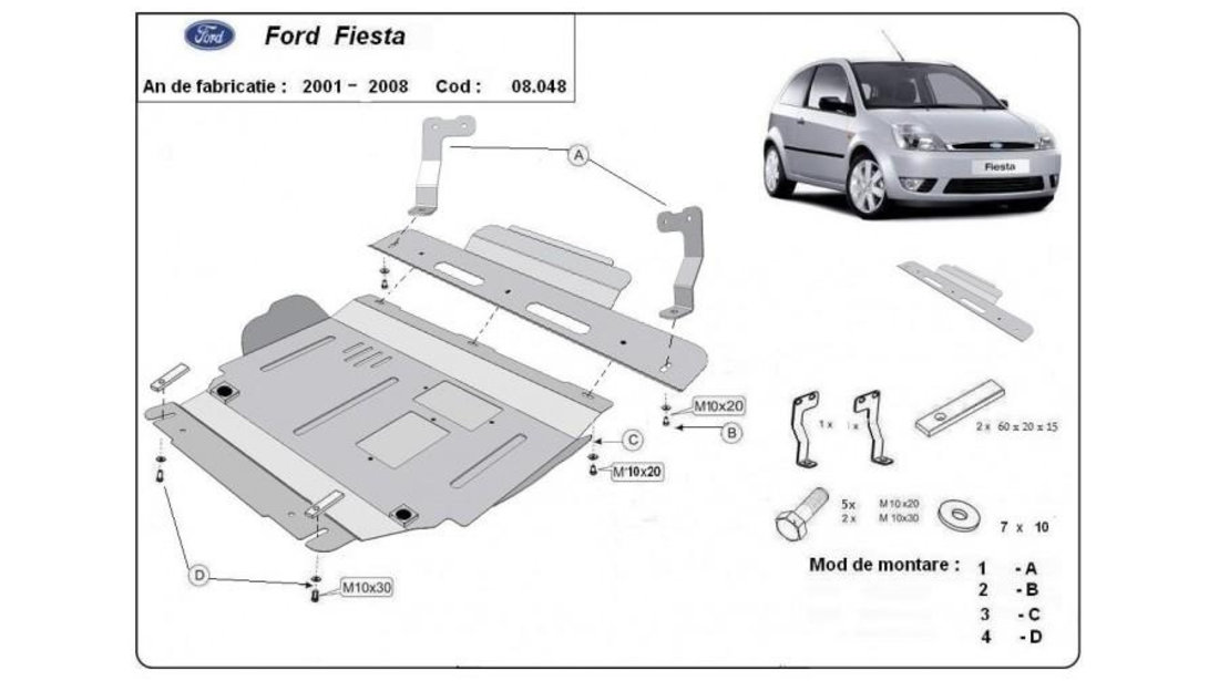 Scut motor metalic Ford Fiesta 5 (2001->) [JH_, JD_,MK6] #5