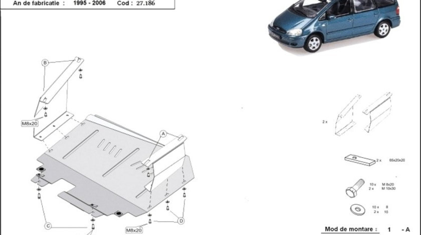 Scut motor metalic Ford Galaxy 1995-2006