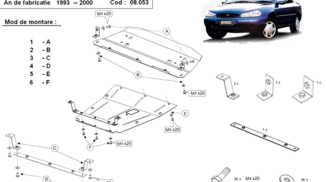 Scut motor metalic Ford Mondeo 1993-2000