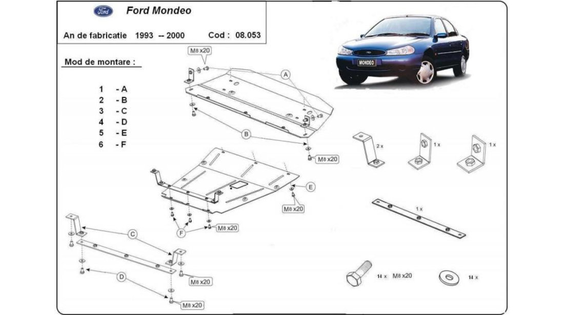 Scut motor metalic Ford Mondeo 2 (1996-2000) [BAP] #5